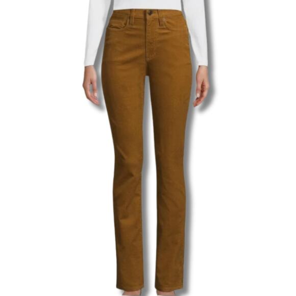 Lands' End Pants - Land's End Size 18 Mid Rise Straight Leg Stretch Corduroy Pants Dark Toffee